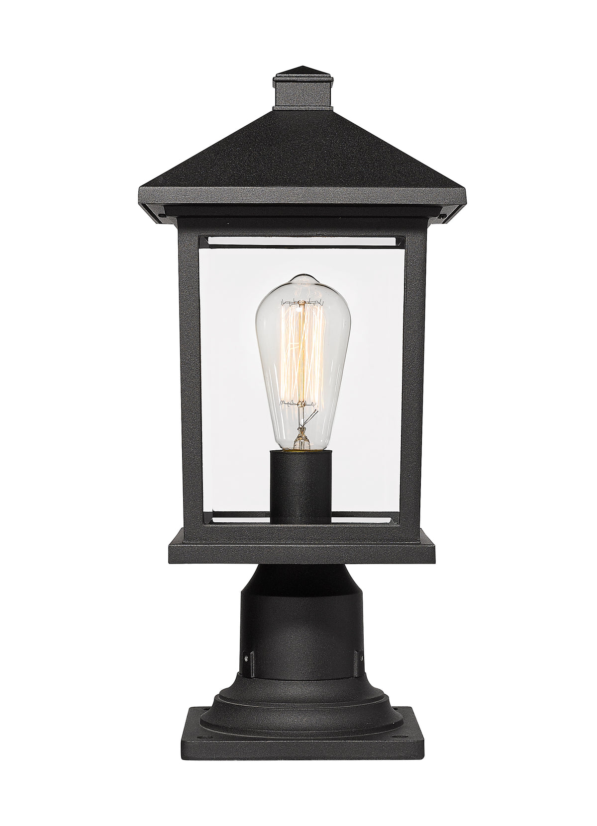 Lanterne extérieure sur socle Portland Noir, 8", 18" – vue 2