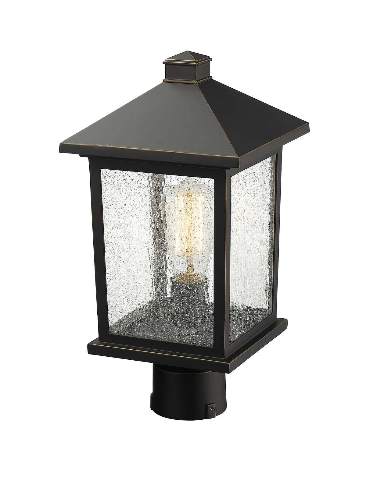 Lanterne extérieure sur socle Portland Bronze huilé, 8", 16" – vue 3