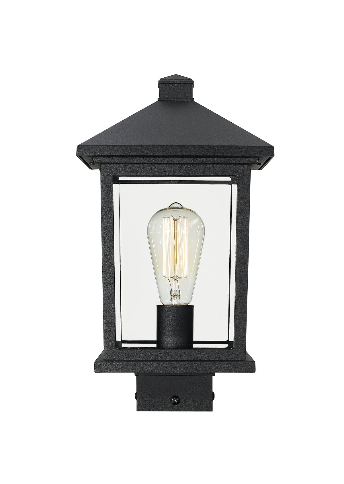 Lanterne extérieure sur socle Portland Noir, 8", 14 3/8" – vue 2