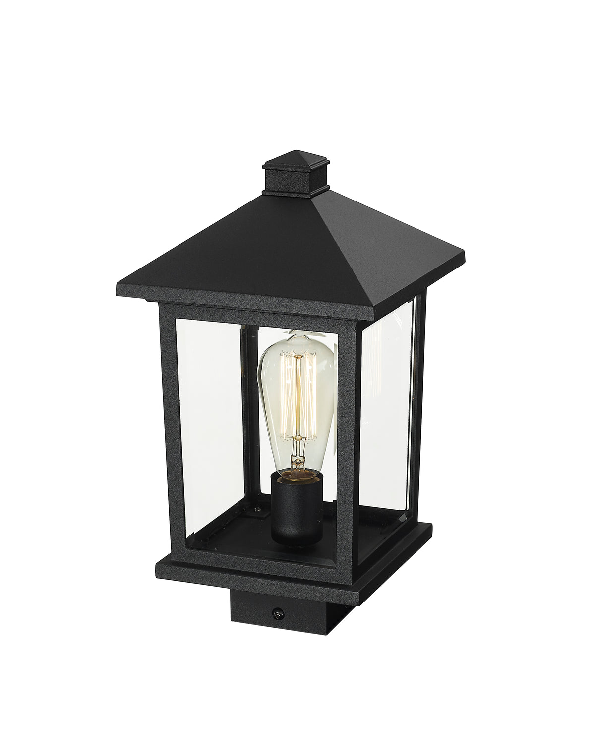 Lanterne extérieure sur socle Portland Noir, 8", 14 3/8" – vue 3