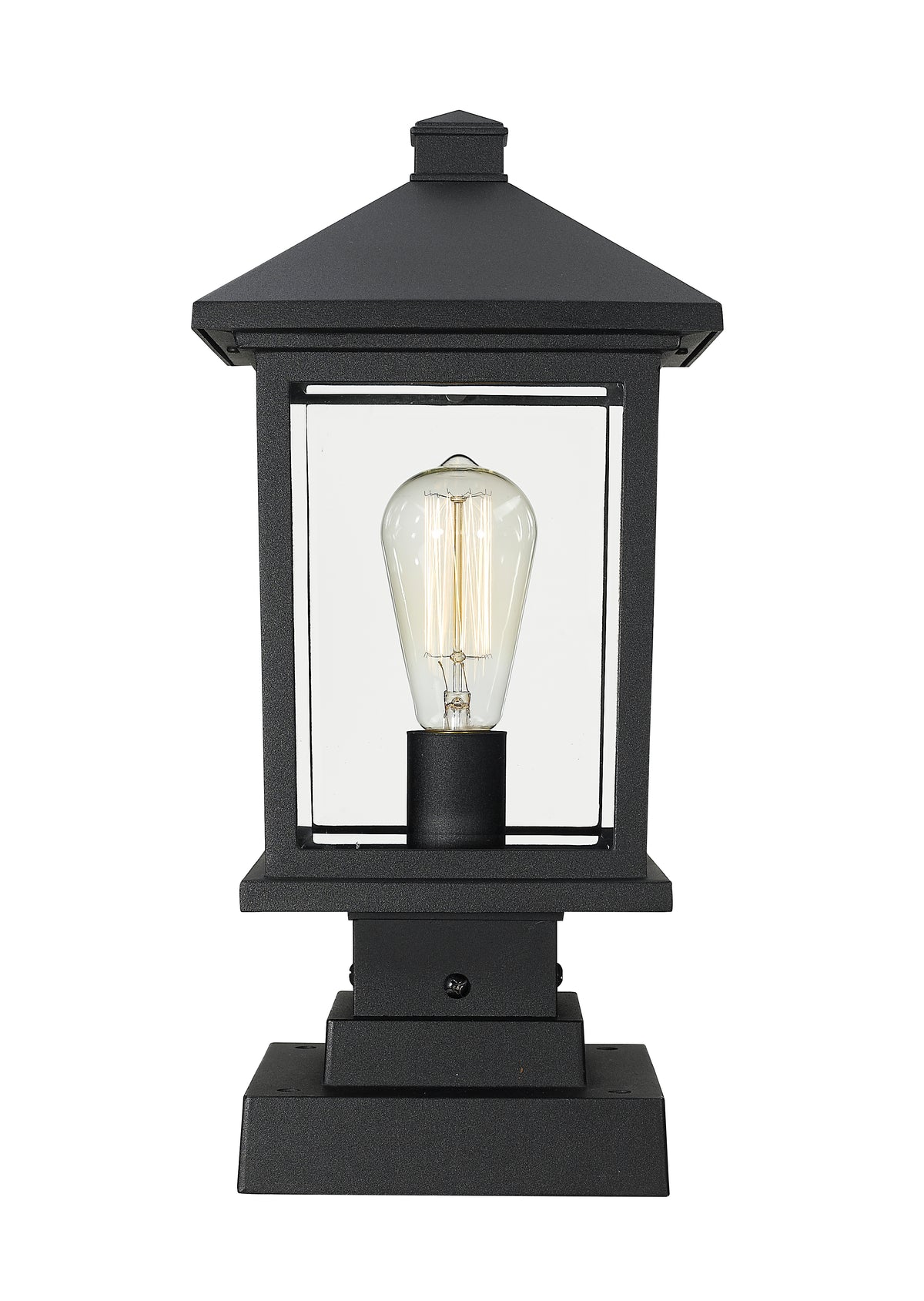 Lanterne extérieure sur socle Portland Noir, 8", 17" – vue 2