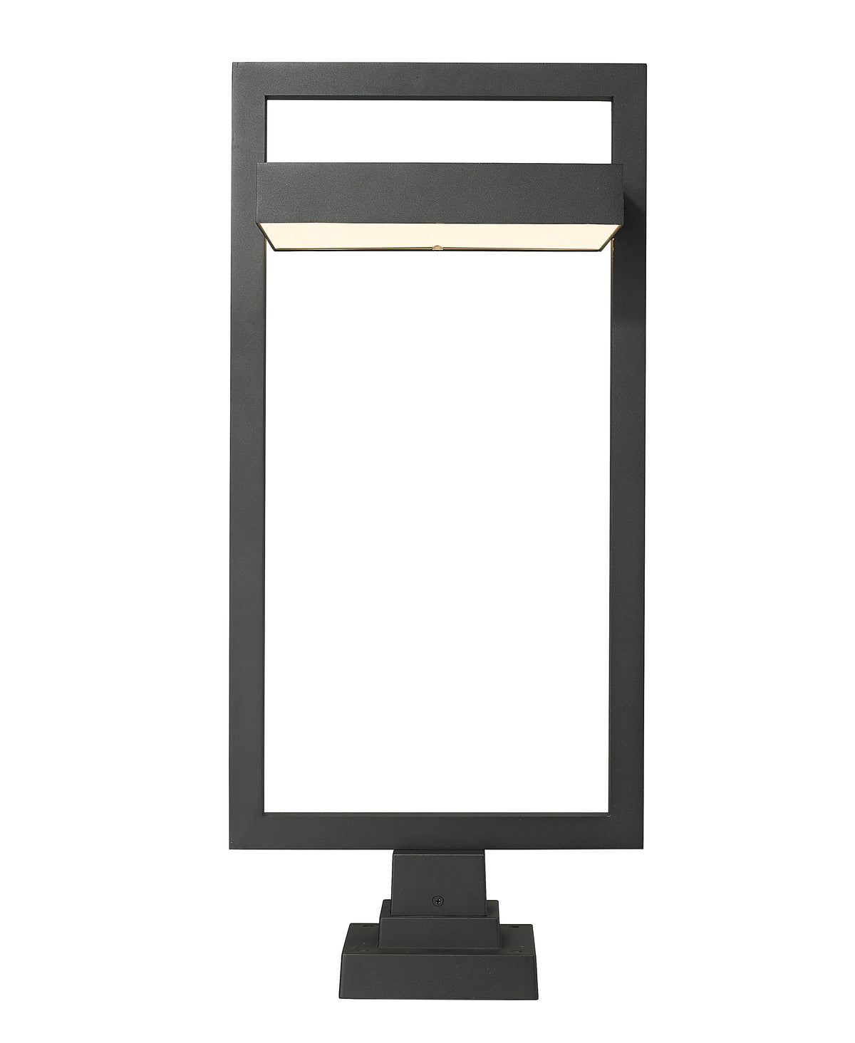 Luminaire extérieur sur socle Luttrel Carré, Noir, 31 1/2" – vue 4