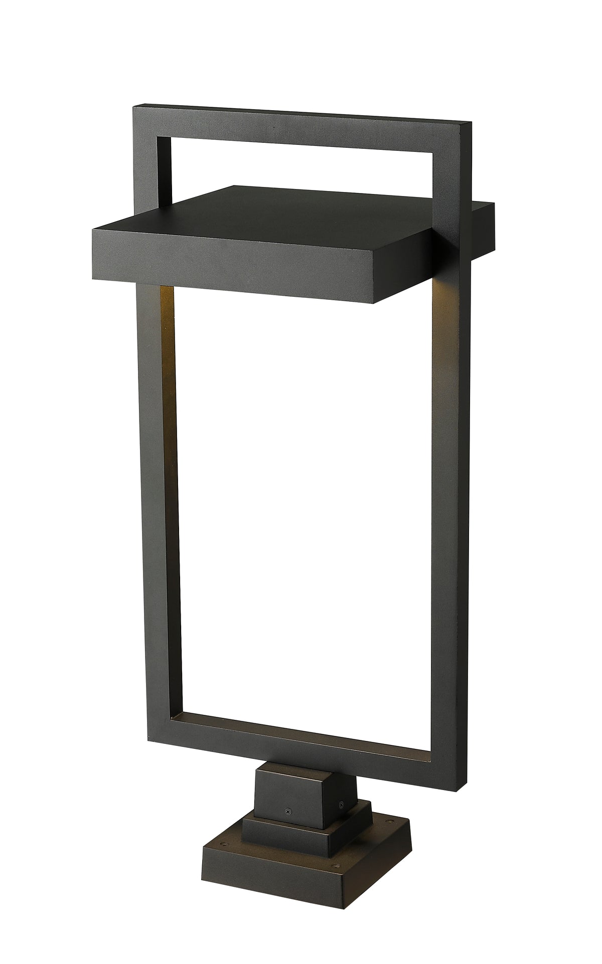 Luminaire extérieur sur socle Luttrel Carré, Noir, 31 1/2" – vue 5