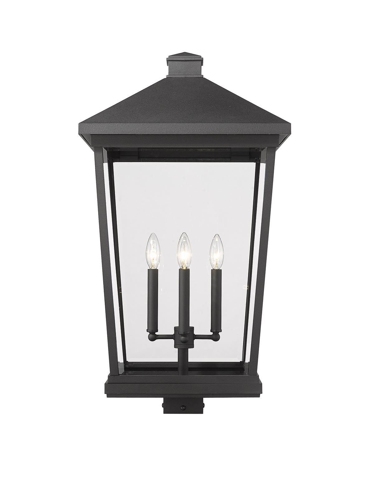 Tête de pôteau extérieure Beacon Carré, Noir, 16" – vue 2