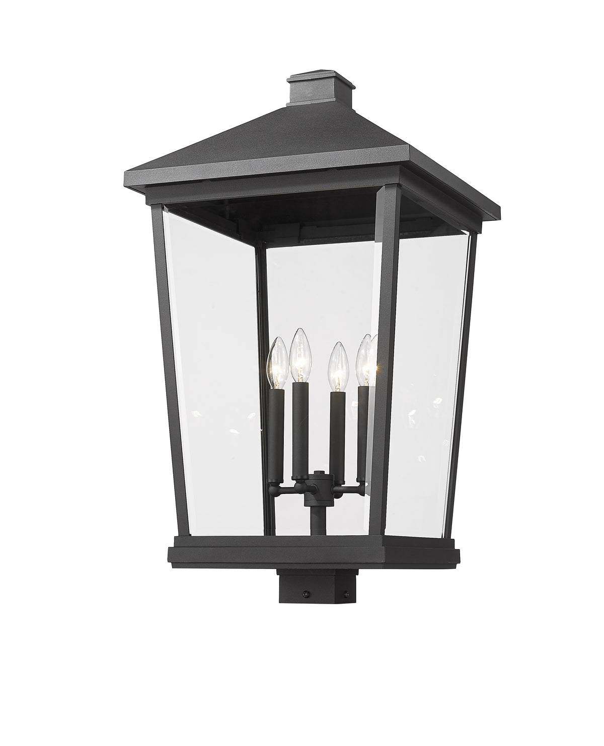 Tête de pôteau extérieure Beacon Carré, Noir, 16" – vue 3
