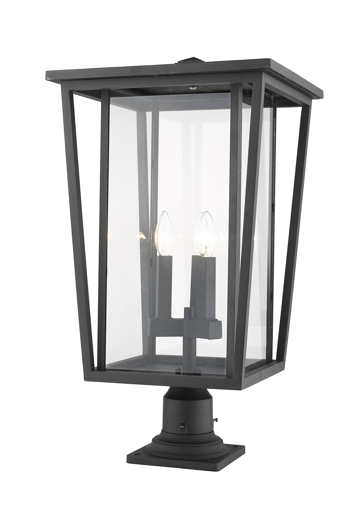 Lanterne extérieure sur socle Seoul Rond, Noir, 14" – vue 5