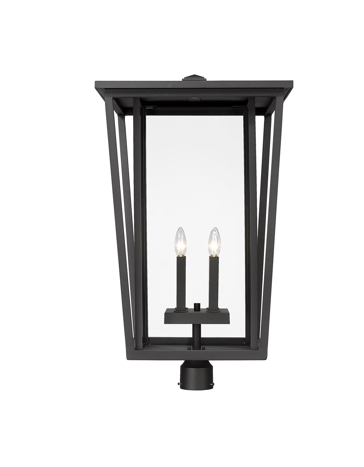 Tête de pôteau extérieure Seoul Rond, Noir, 18" – vue 2