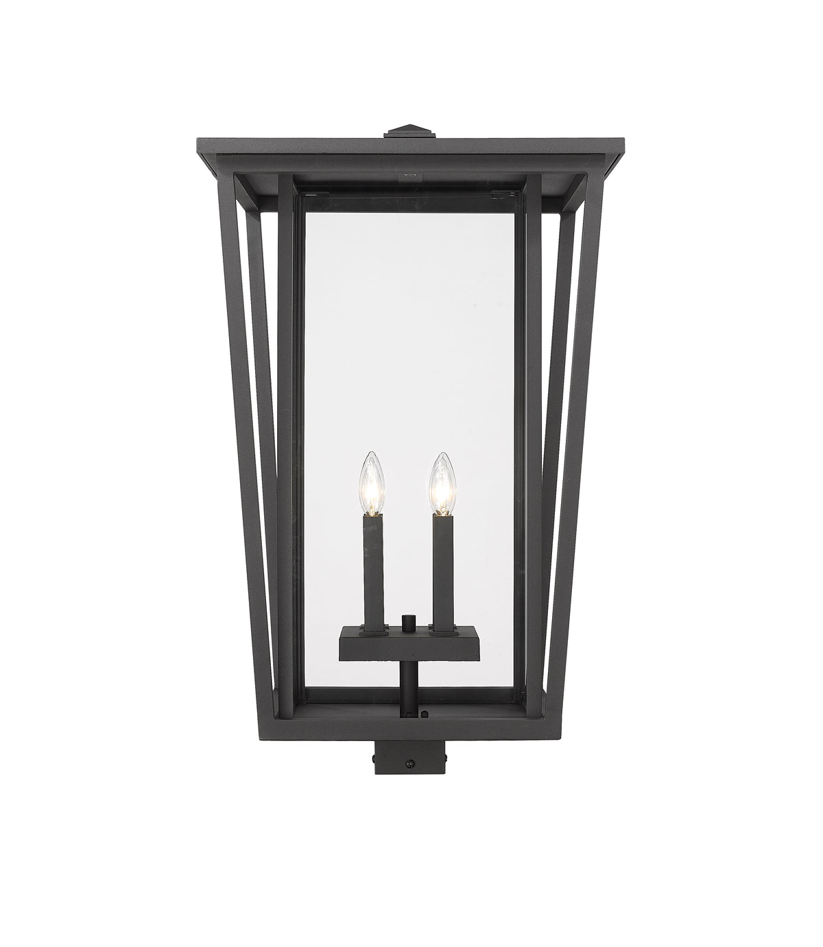 Tête de pôteau extérieure Seoul Carré, Noir, 18" – vue 2