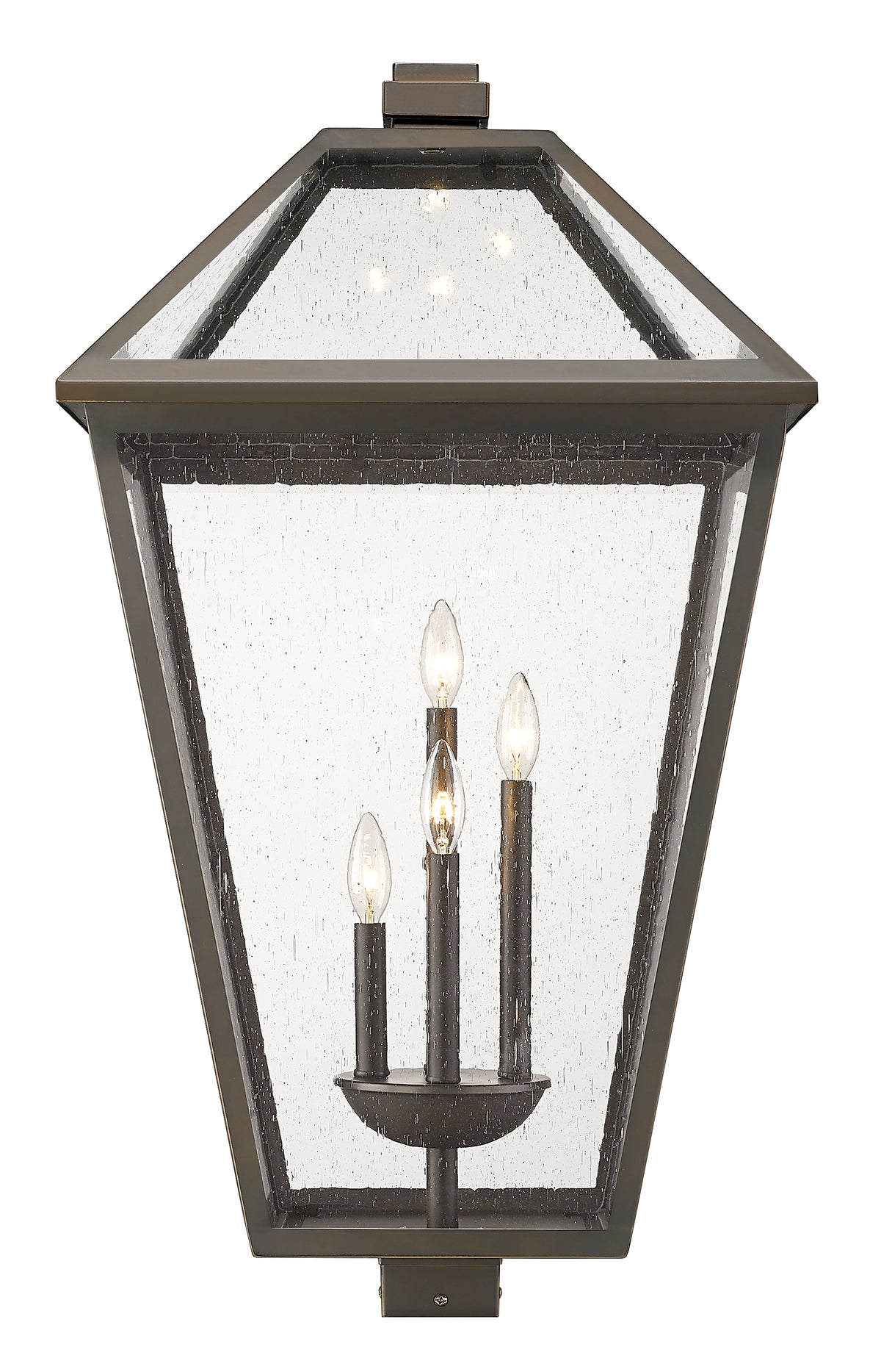 Tête de pôteau extérieure Talbot Carré, Bronze huilé, 19 1/2" – vue 2