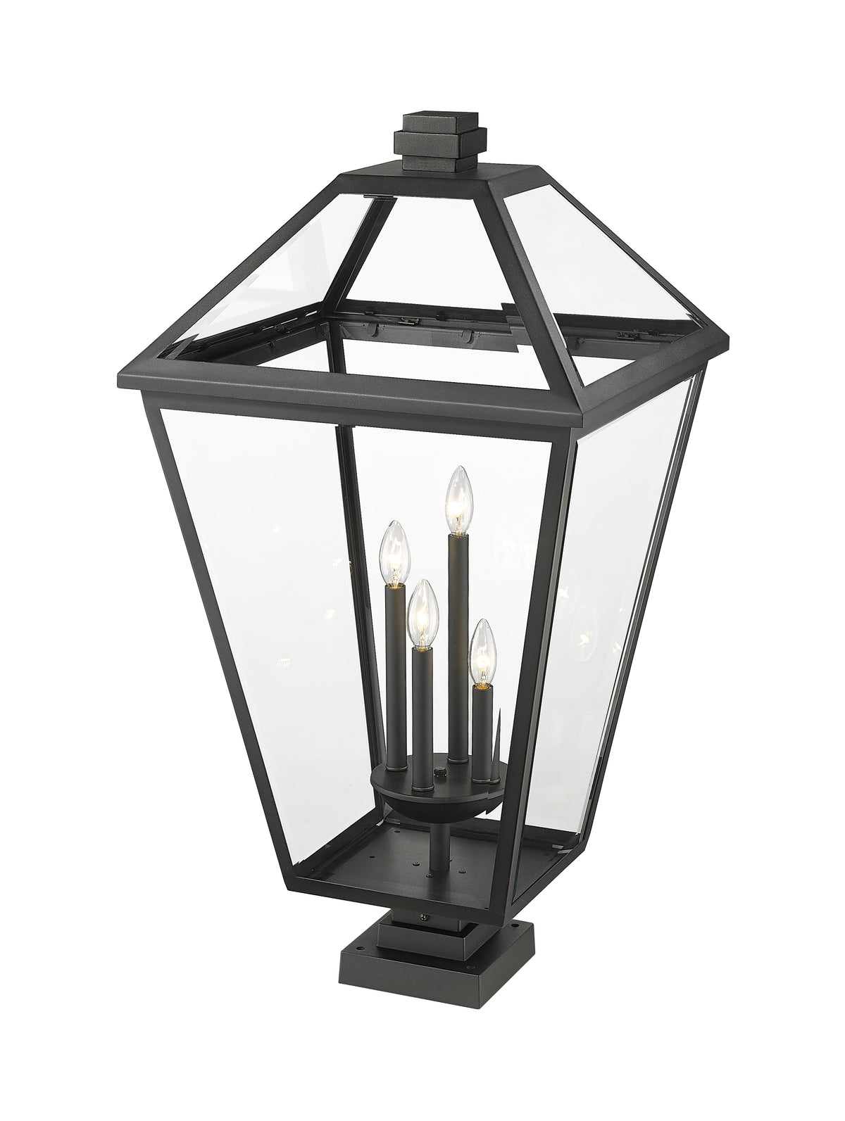 Lanterne extérieure sur socle Talbot Carré, Noir, 19 1/2" – vue 5