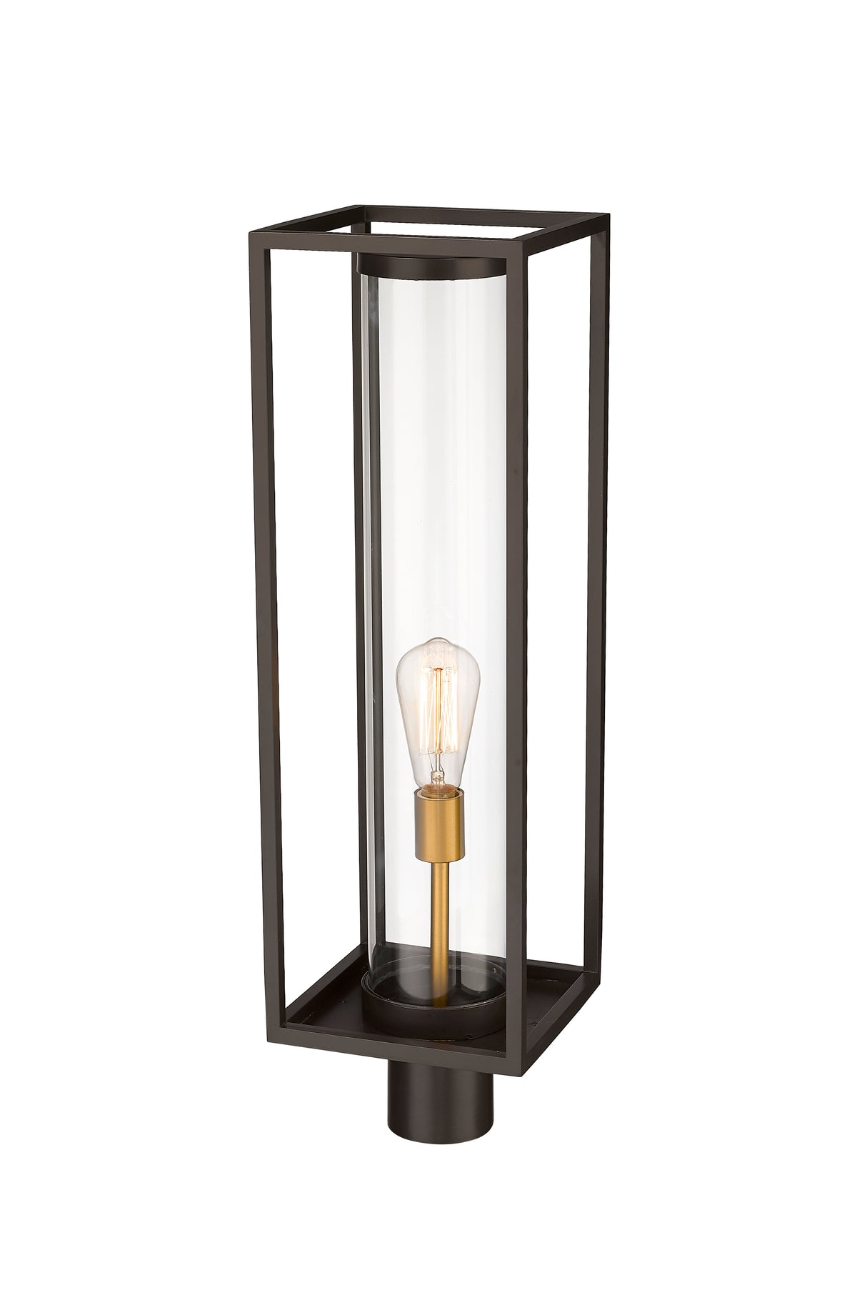 Tête de pôteau extérieure Dunbroch Bronze foncé + Laiton extérieur, 27 3/4" – vue 3