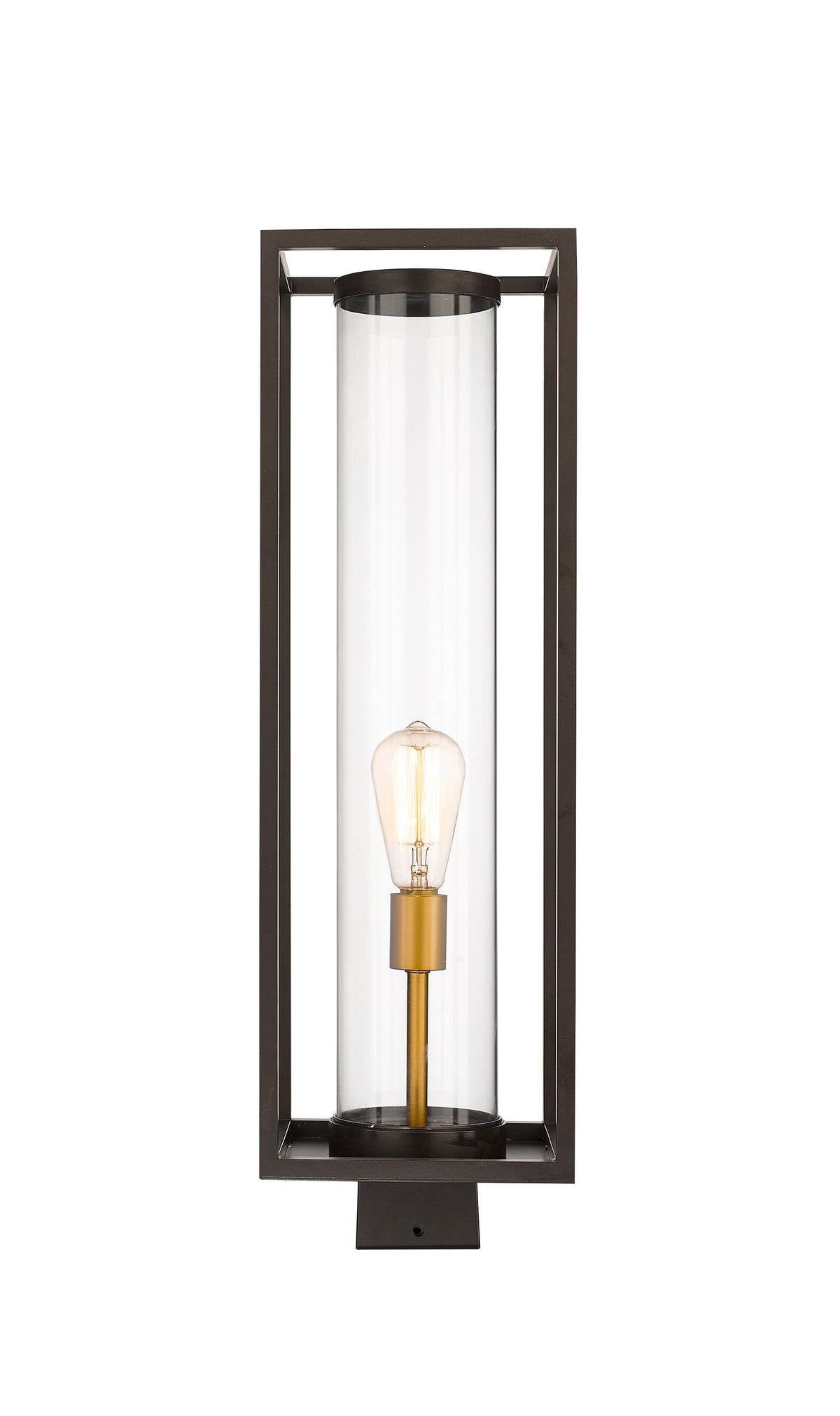 Tête de pôteau extérieure Dunbroch Bronze foncé + Laiton extérieur, 26 1/4" – vue 2