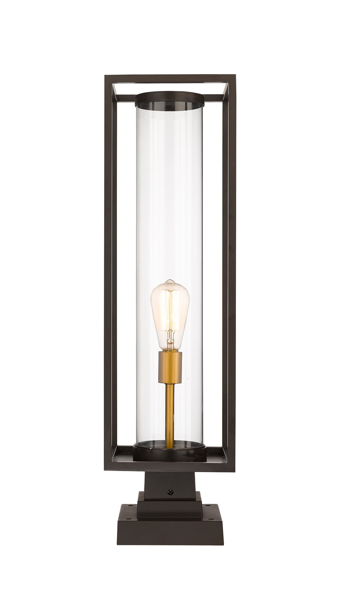 Tête de pôteau extérieure Dunbroch Bronze foncé + Laiton extérieur, 28 3/4" – vue 4