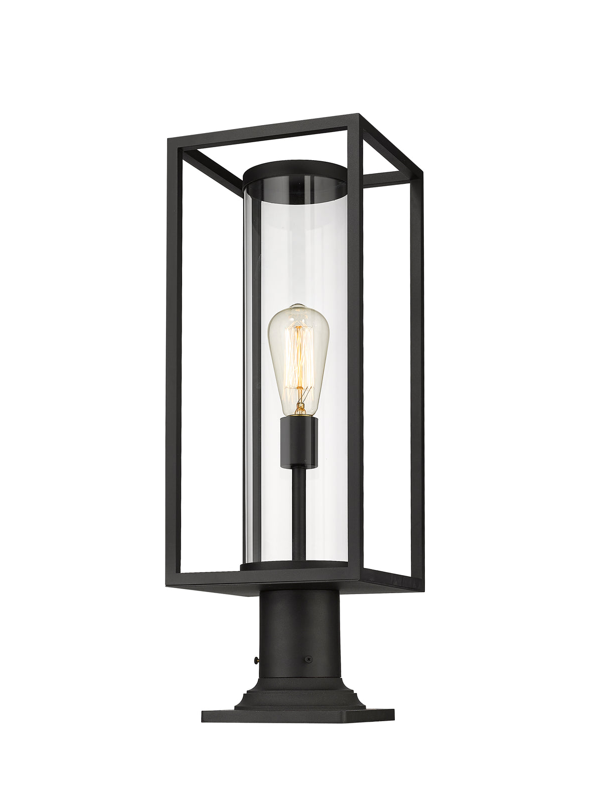 Lanterne extérieure sur socle Dunbroch Carré, Noir, 23 3/4" – vue 5