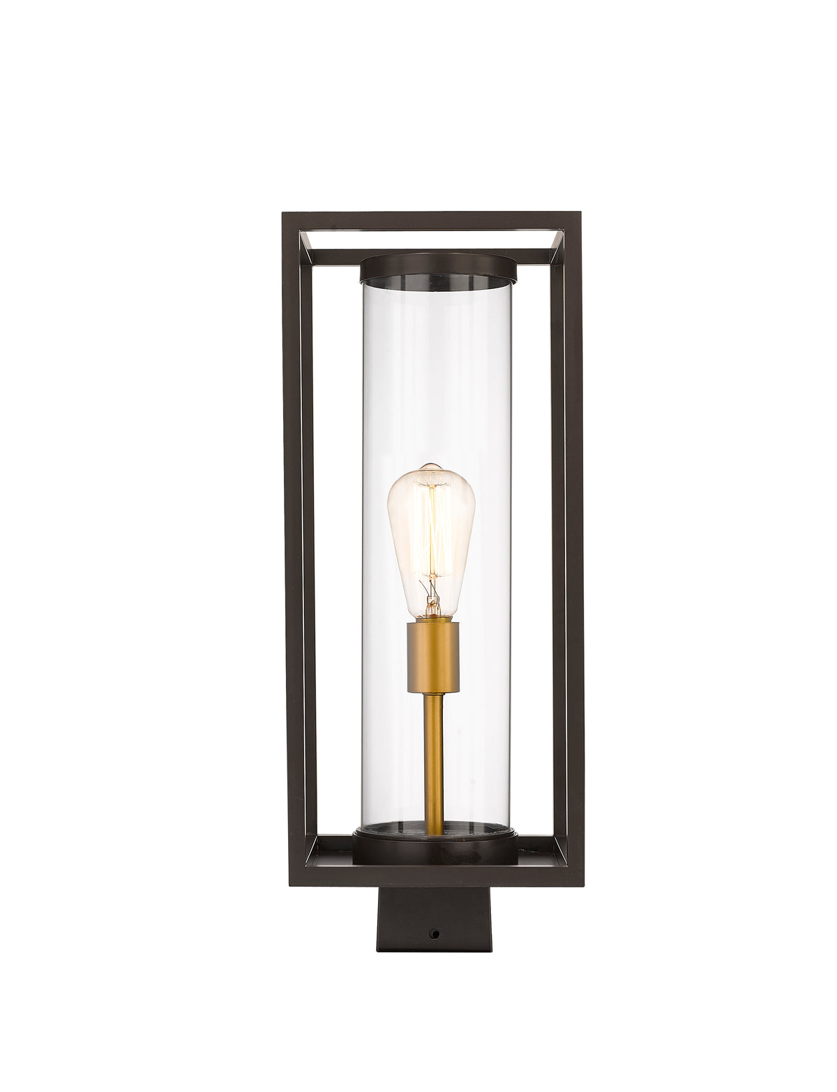 Tête de pôteau extérieure Dunbroch Bronze foncé + Laiton extérieur, 20 1/4" – vue 2
