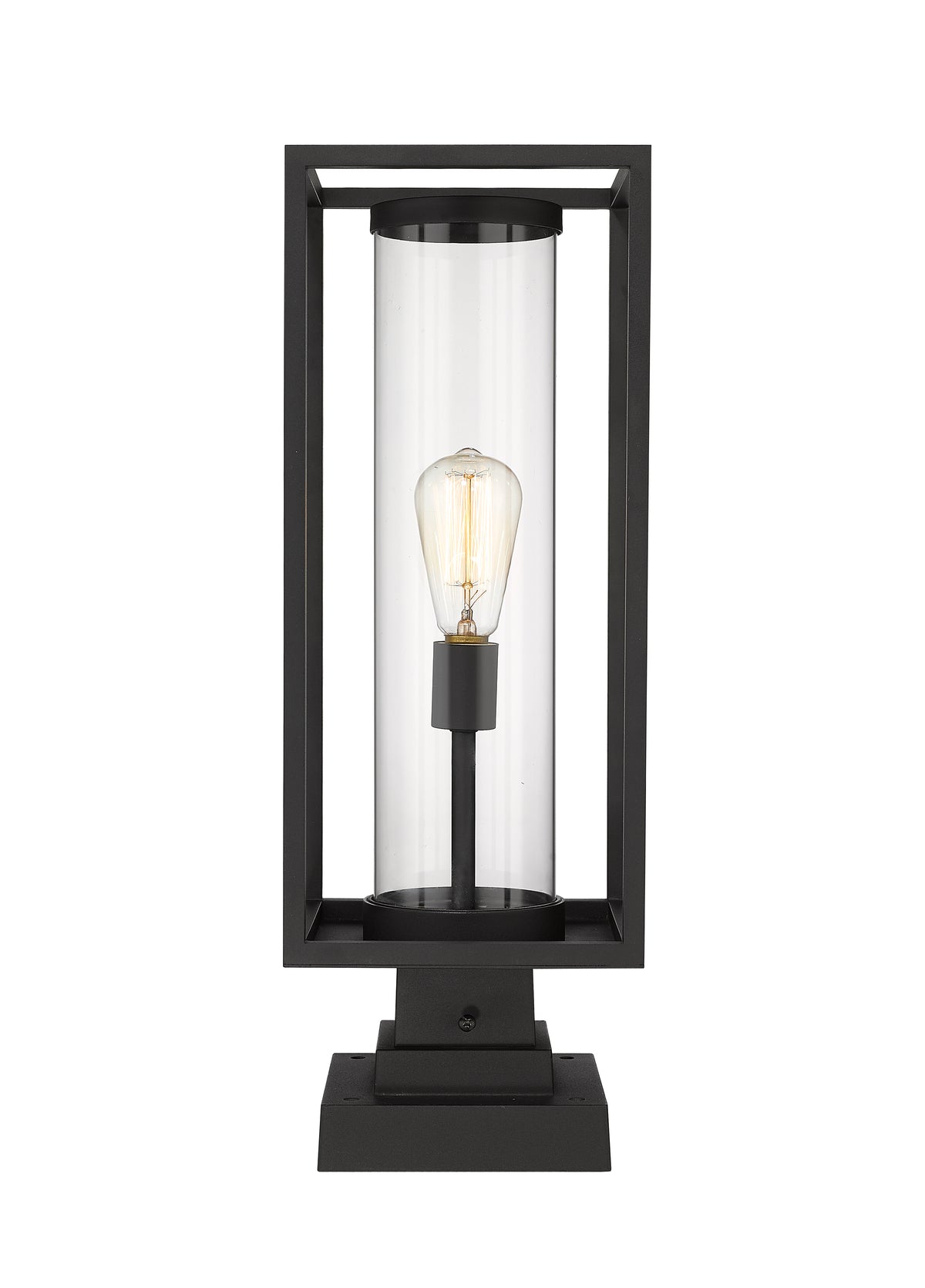 Lanterne extérieure sur socle Dunbroch Carré, Noir, 22 3/4" – vue 4