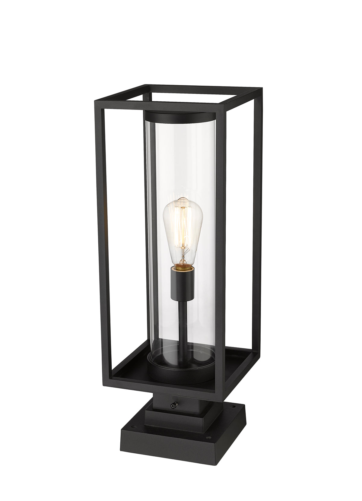 Lanterne extérieure sur socle Dunbroch Carré, Noir, 22 3/4" – vue 5