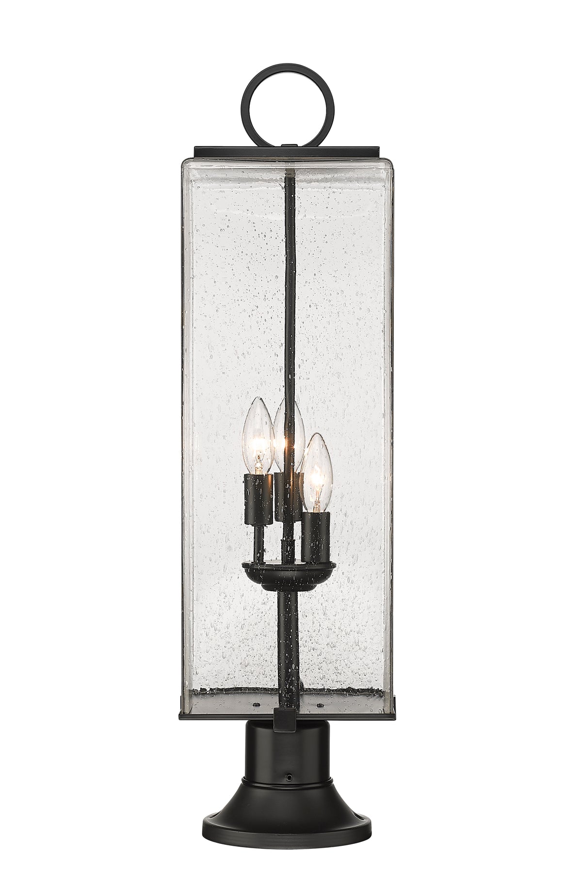 Lanterne extérieure sur socle Sana Rond, Grené transparent, 9" – vue 4