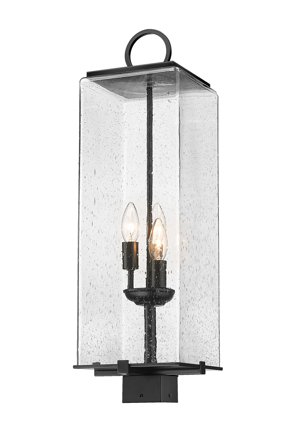 Tête de pôteau extérieure Sana Carré, Grené transparent, 8 1/4" – vue 3