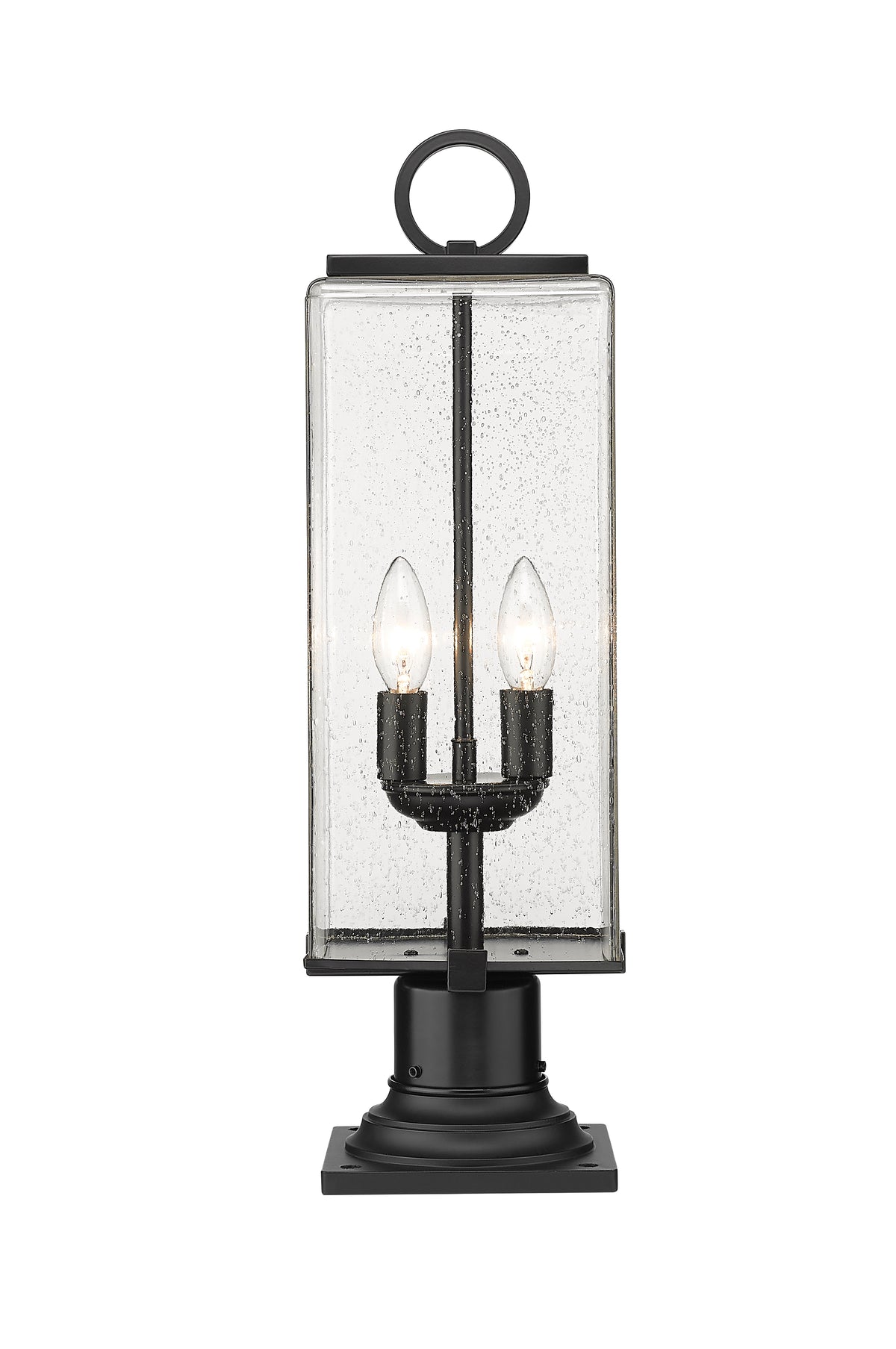 Lanterne extérieure sur socle Sana Carré, Grené transparent, 6 3/4" – vue 5