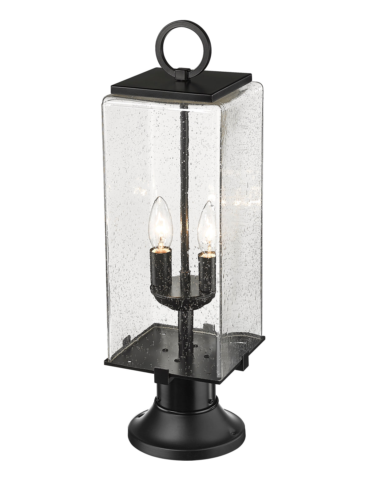 Lanterne extérieure sur socle Sana Rond, Grené transparent, 6 3/4" – vue 4
