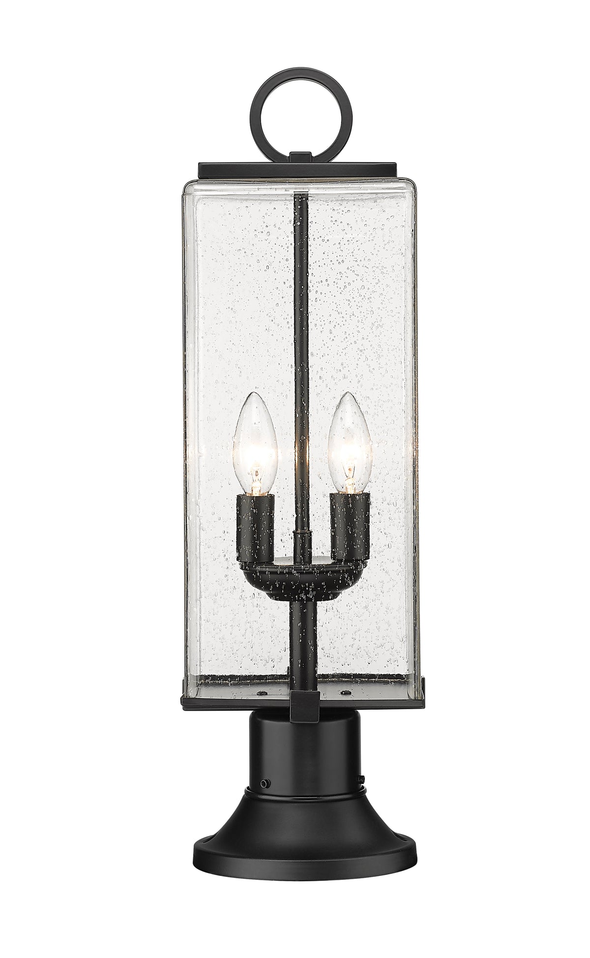 Lanterne extérieure sur socle Sana Rond, Grené transparent, 6 3/4" – vue 5