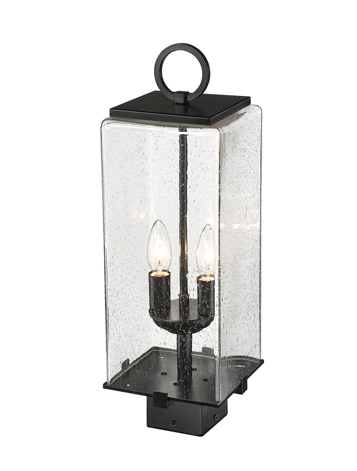 Tête de pôteau extérieure Sana Carré, Grené transparent, 7" – vue 2
