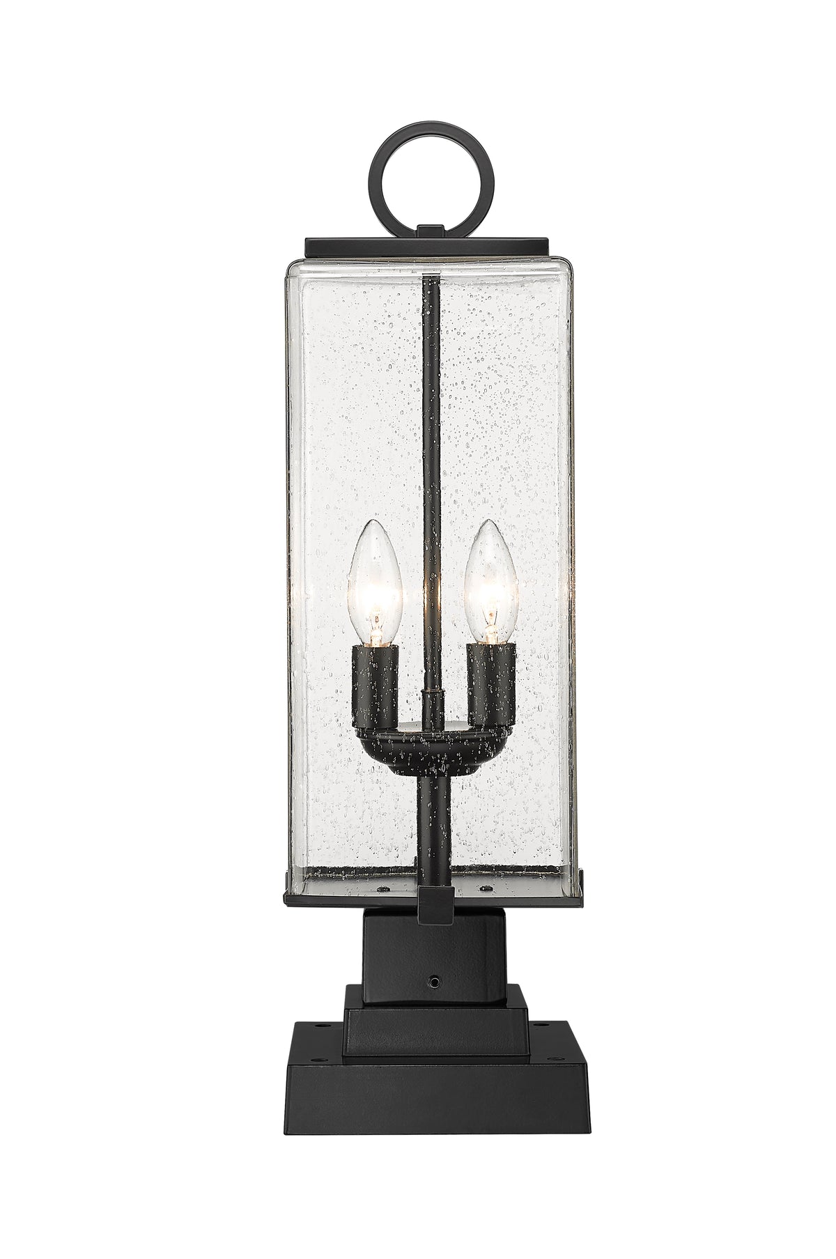 Lanterne extérieure sur socle Sana Carré décoratif, Grené transparent, 6 3/4" – vue 5