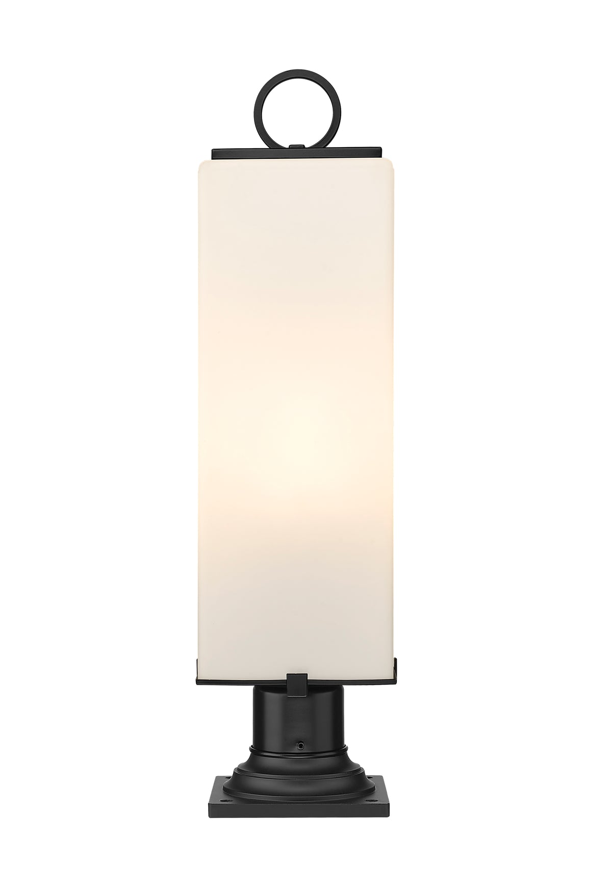 Lanterne extérieure sur socle Sana Carré, Opale blanc, 8 1/4" – vue 4