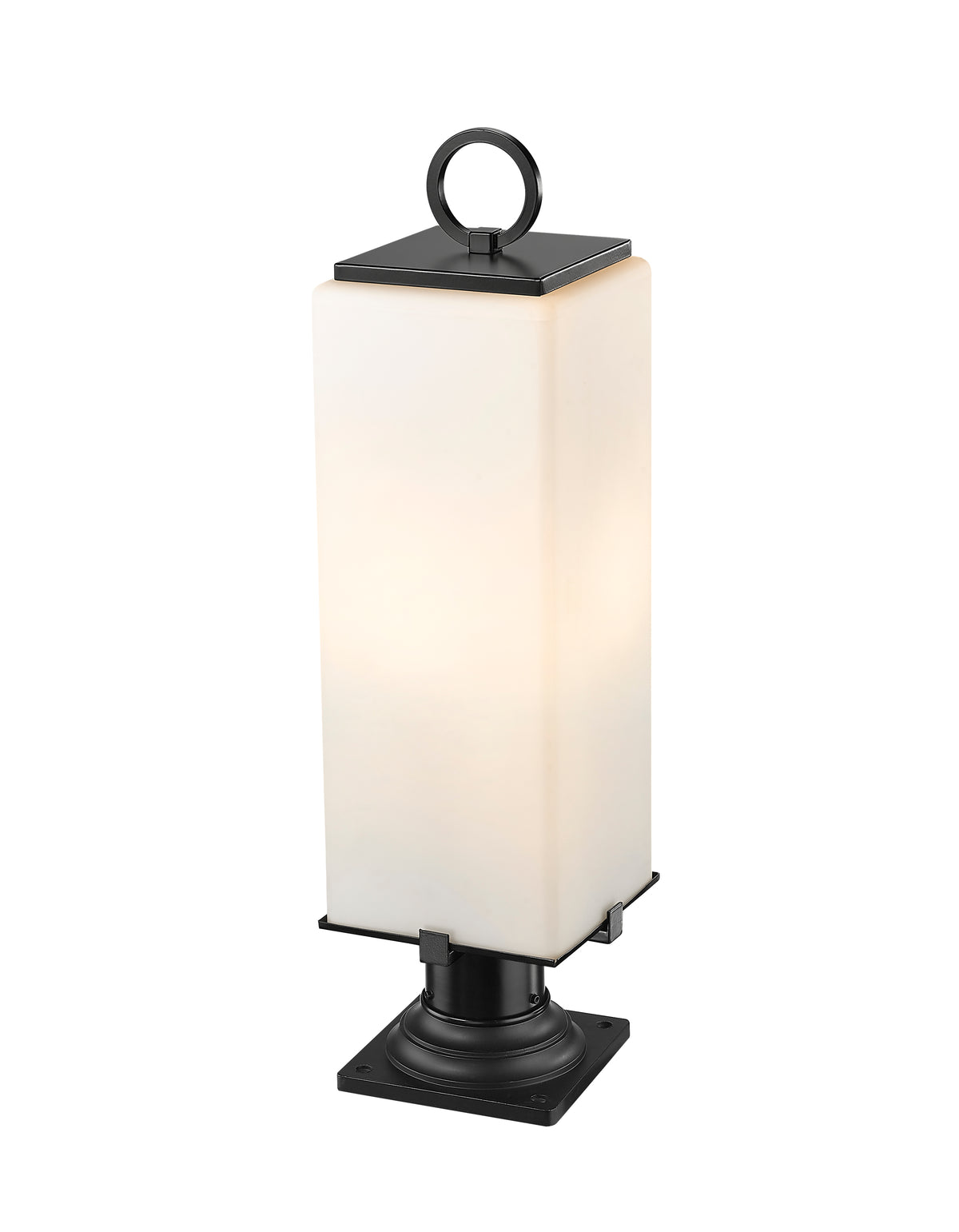 Lanterne extérieure sur socle Sana Carré, Opale blanc, 8 1/4" – vue 5