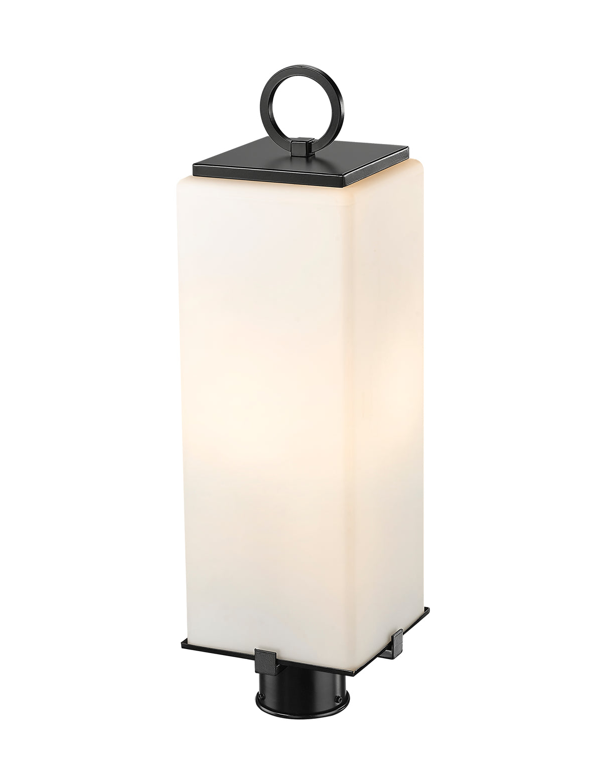Tête de pôteau extérieure Sana Rond, Opale blanc, 8 1/4" – vue 3