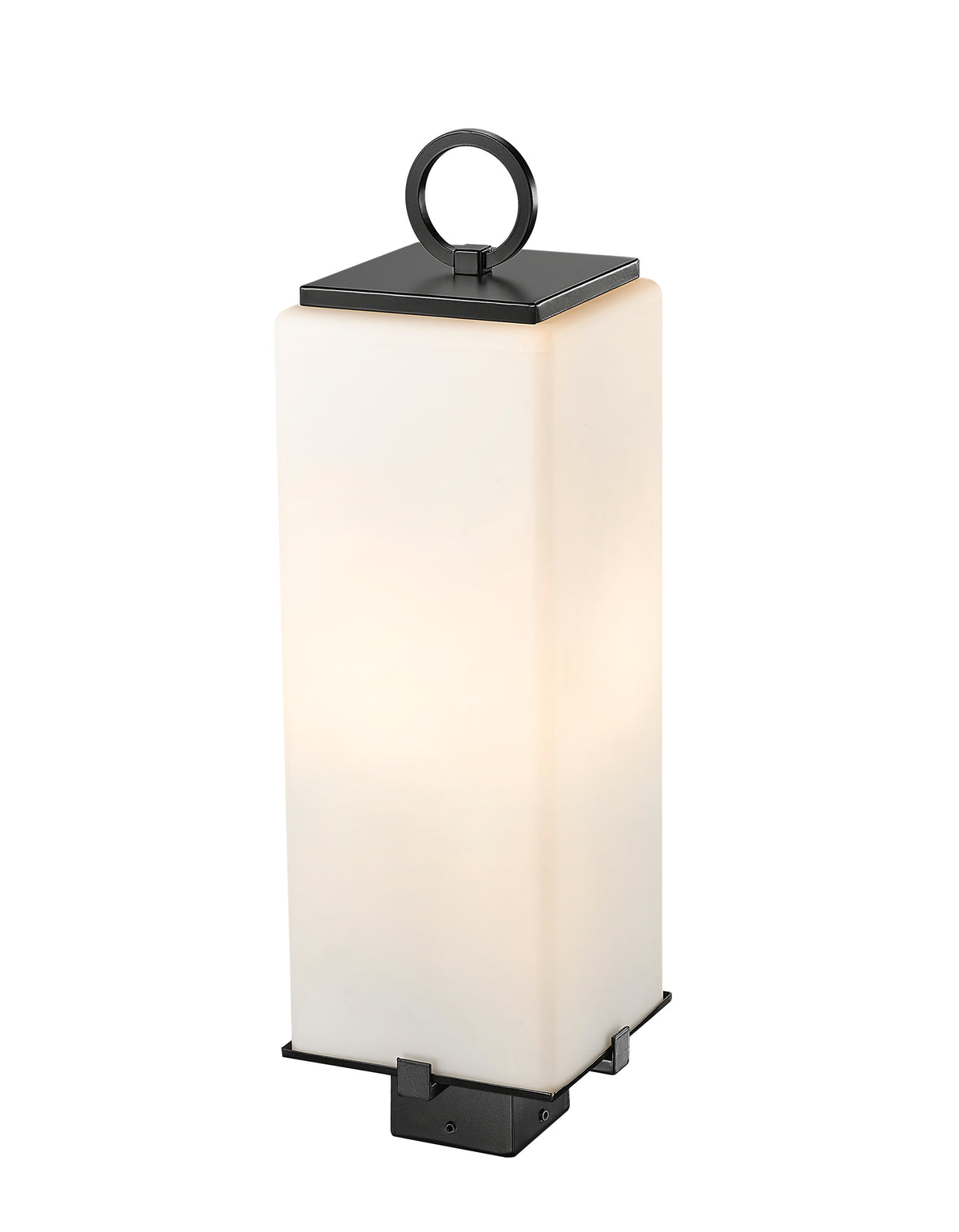 Tête de pôteau extérieure Sana Carré, Opale blanc, 8 1/4" – vue 3
