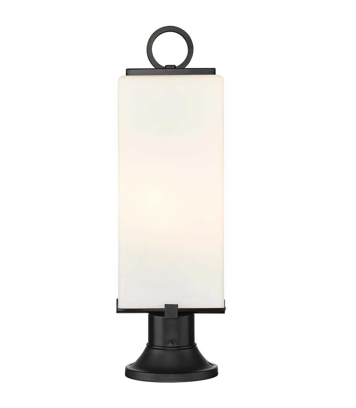Lanterne extérieure sur socle Sana Rond, Opale blanc, 7" – vue 4