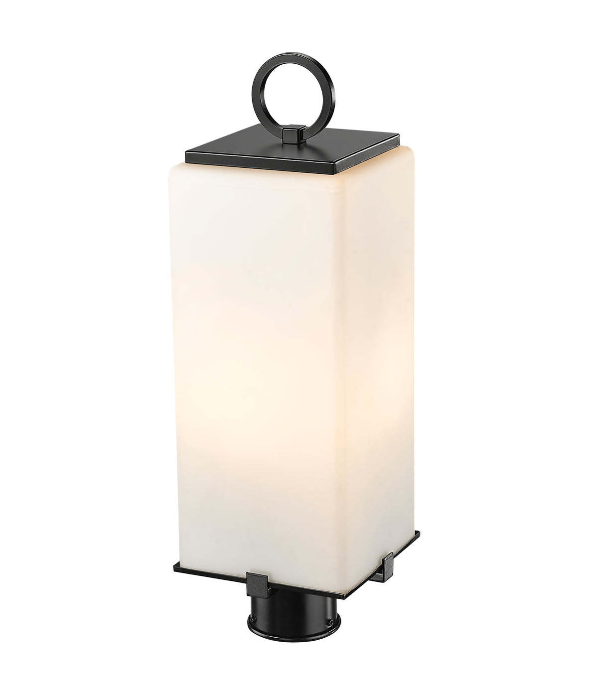 Tête de pôteau extérieure Sana Rond, Opale blanc, 7" – vue 3