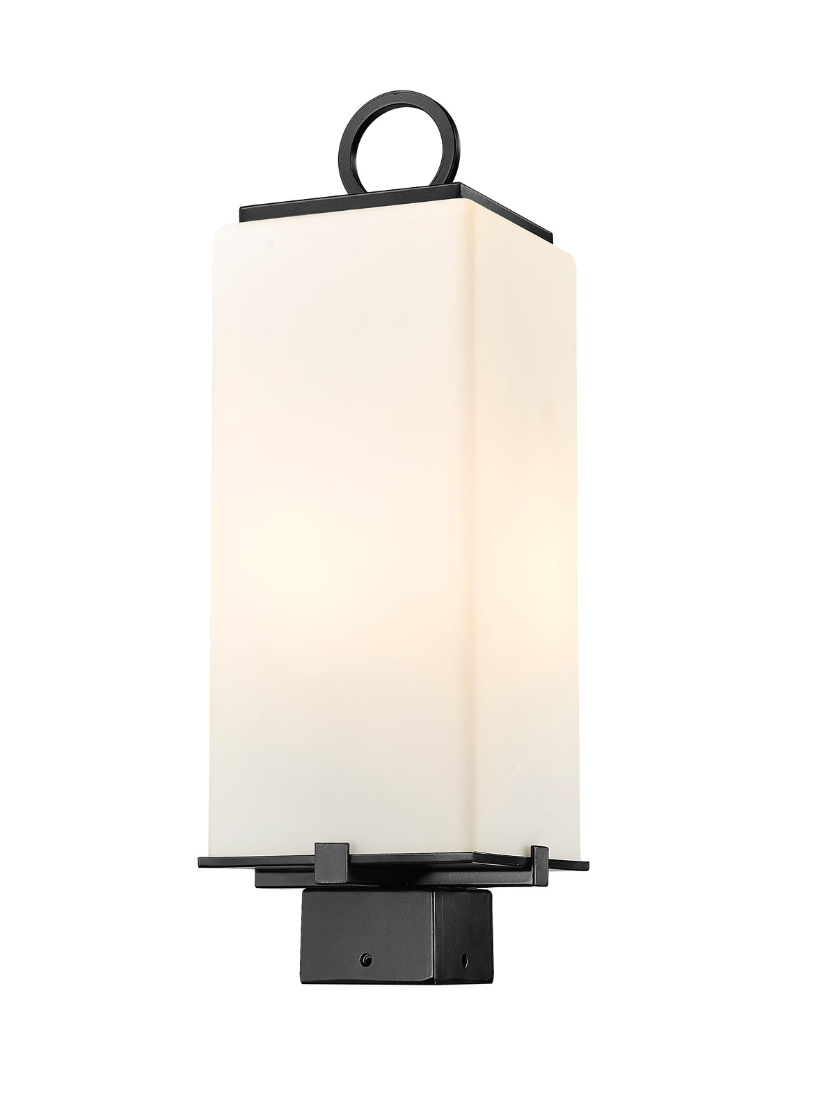 Tête de pôteau extérieure Sana Carré, Opale blanc, 7" – vue 2