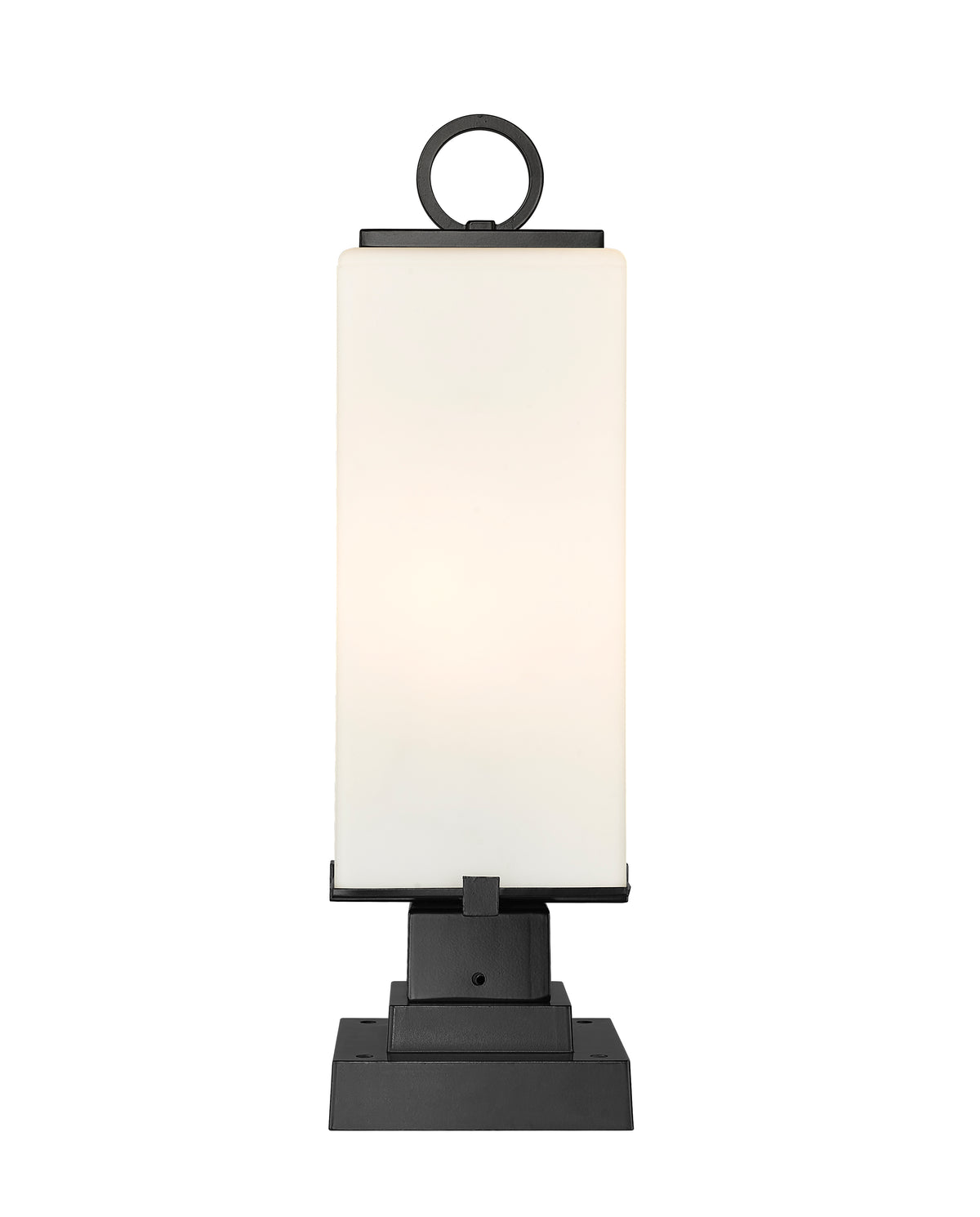 Lanterne extérieure sur socle Sana Carré décoratif, Opale blanc, 7" – vue 5