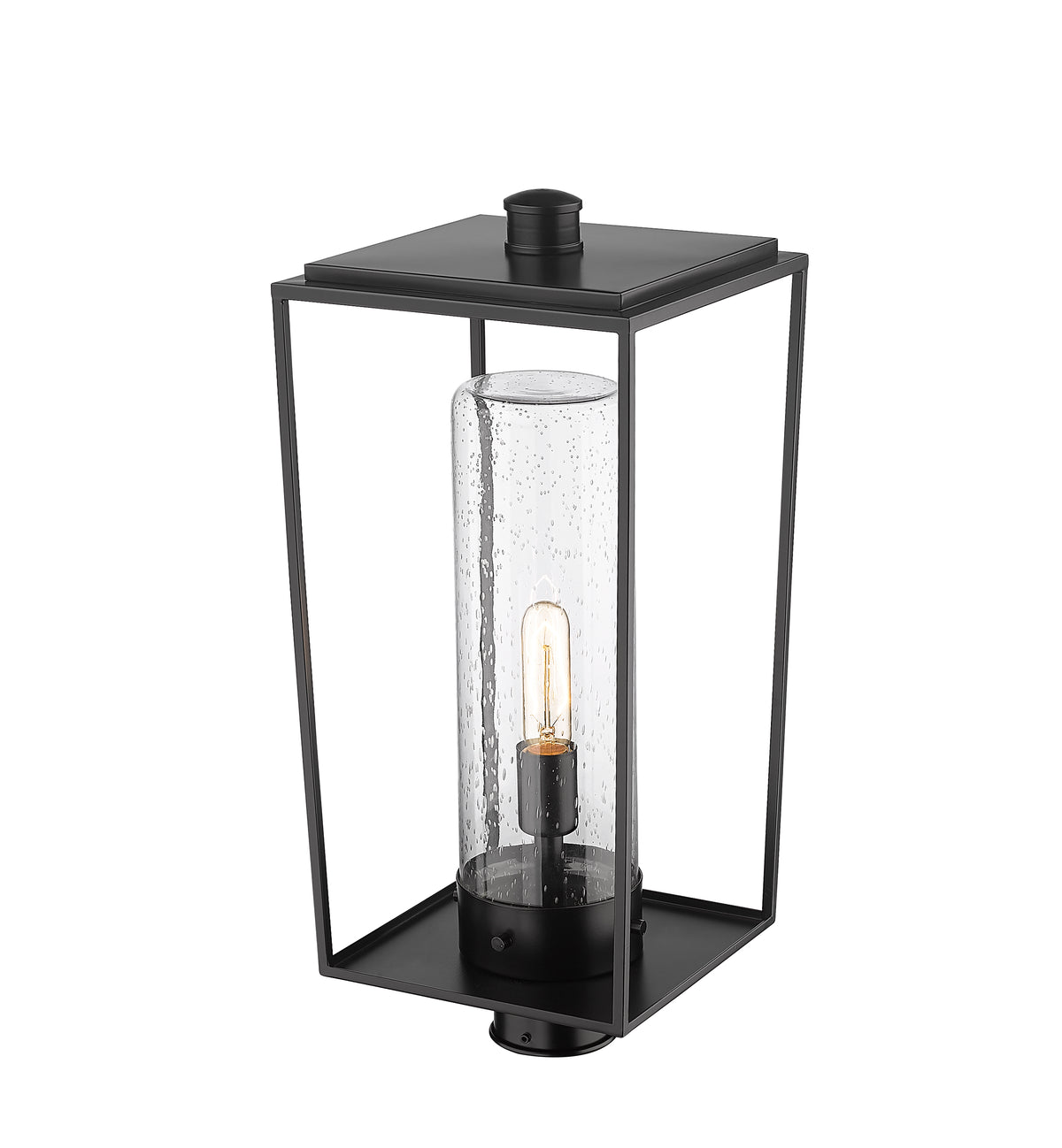 Tête de pôteau extérieure Sheridan Rond, 10", Grené transparent – vue 2