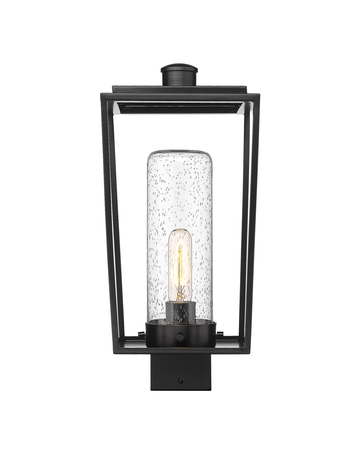 Tête de pôteau extérieure Sheridan Carré, 8", Grené transparent – vue 2