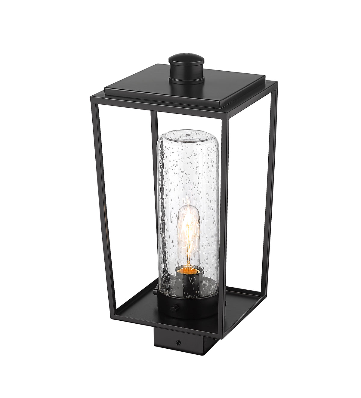 Tête de pôteau extérieure Sheridan Carré, 8", Grené transparent – vue 3