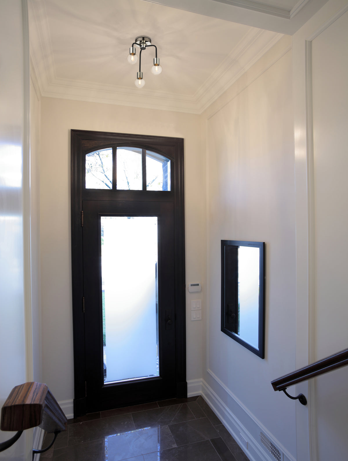 Semi-plafonnier Neutra Noir mat + Nickel poli – vue 3
