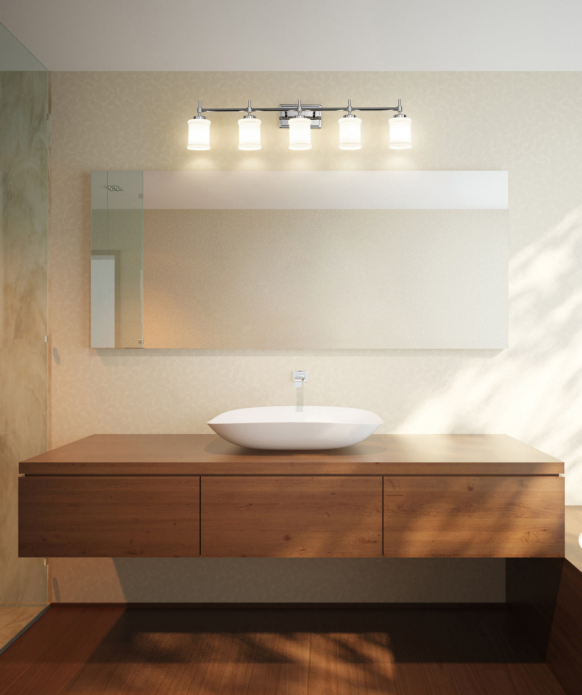 Luminaire de vanité Cadoc Chrome, 40 1/2" – vue 2
