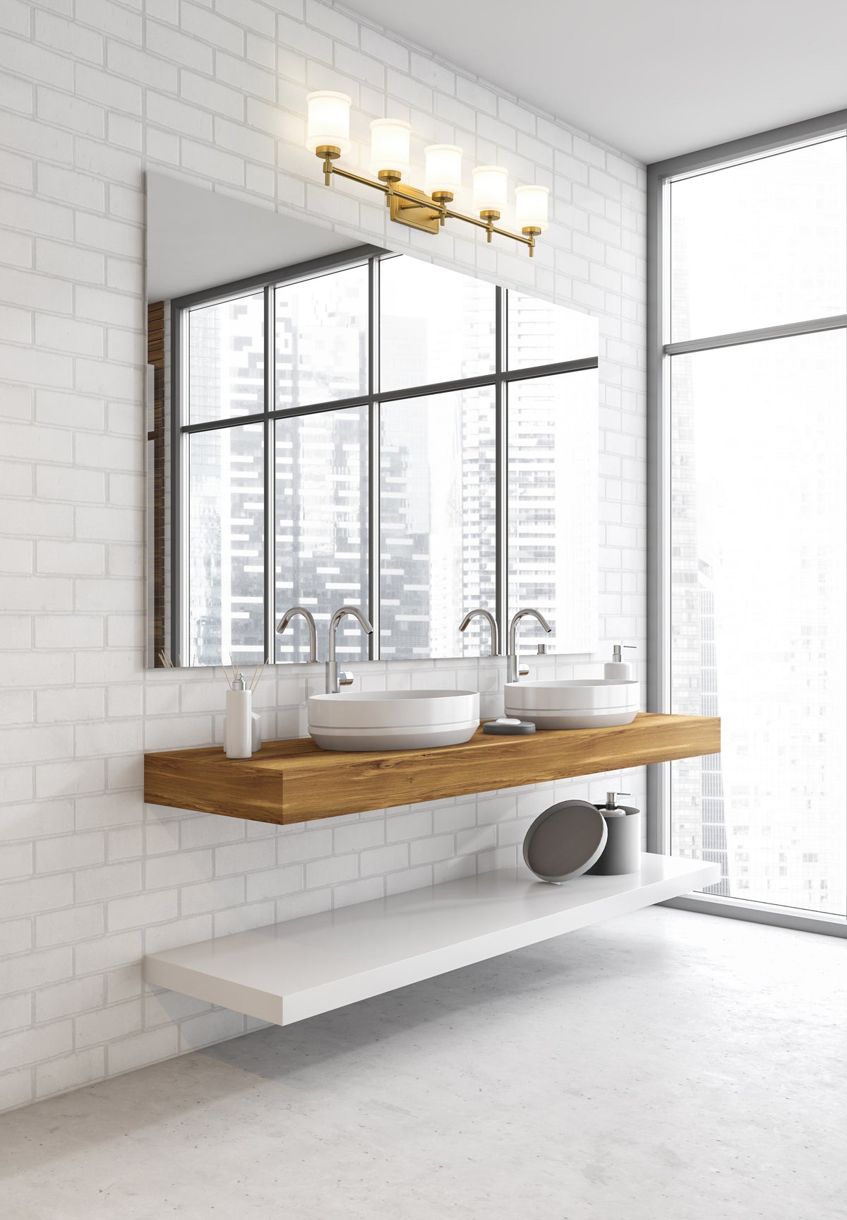 Luminaire de vanité Cadoc Or moderne, 40 1/2" – vue 2