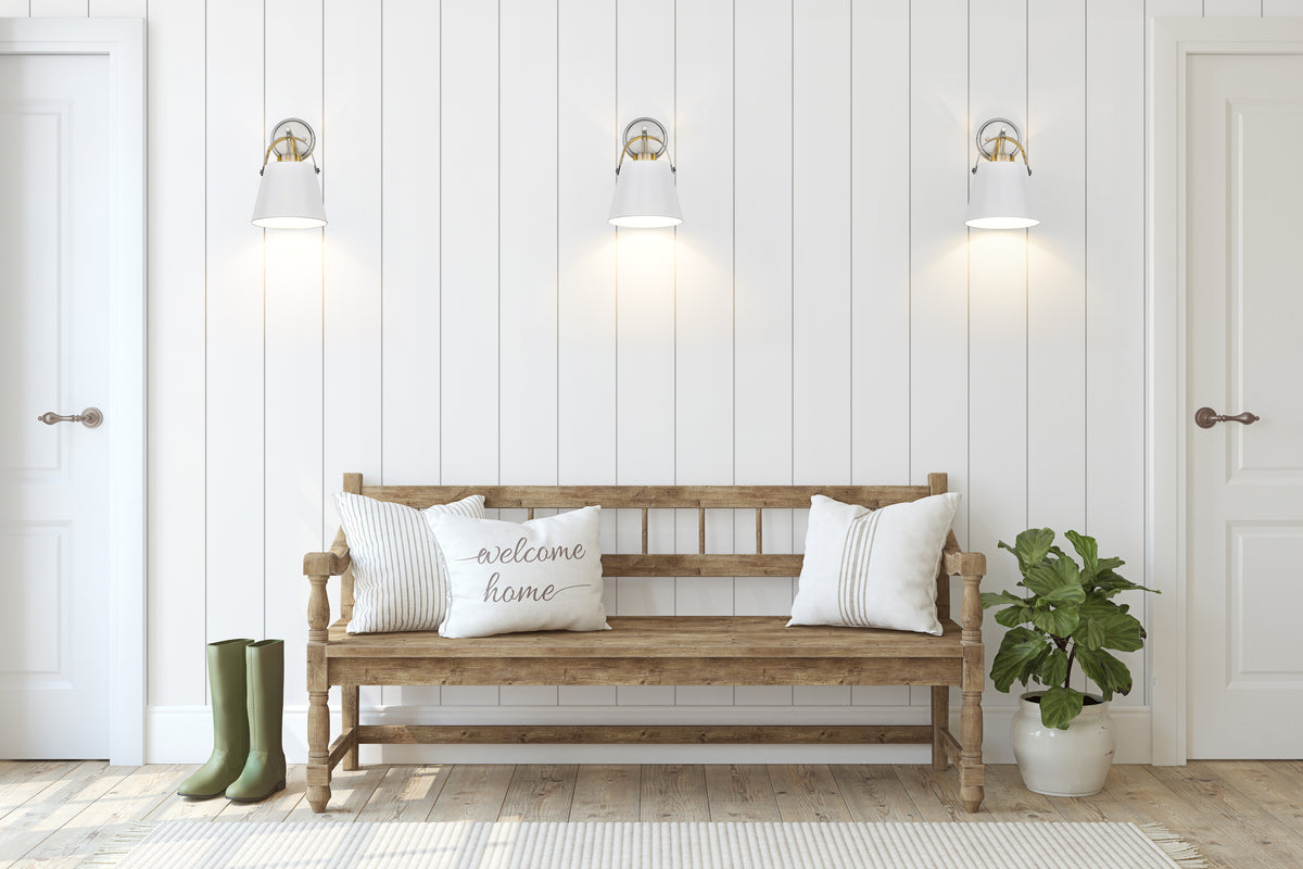 Applique murale Z-Studio Blanc mat + Nickel brossé – vue 2