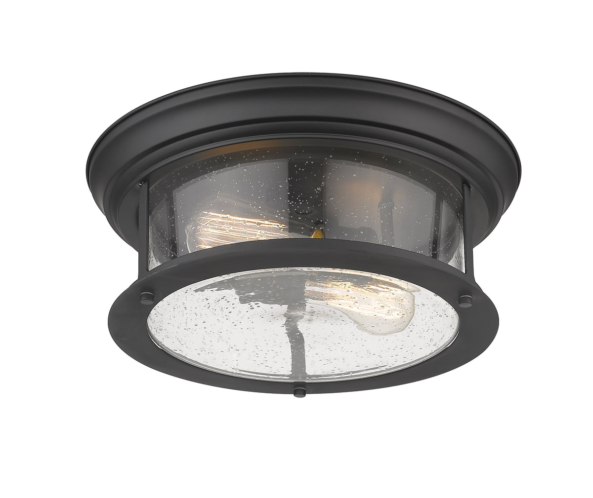 Plafonnier Sonna Noir mat, Grené transparent, 13 1/2" – vue 5