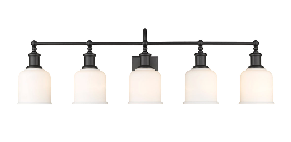 Luminaire de vanité Bryant Noir mat, Opale mate, 40 1/2" – vue 4