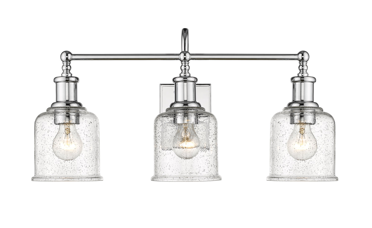 Luminaire de vanité Bryant Chrome, Grené transparent, 24" – vue 4