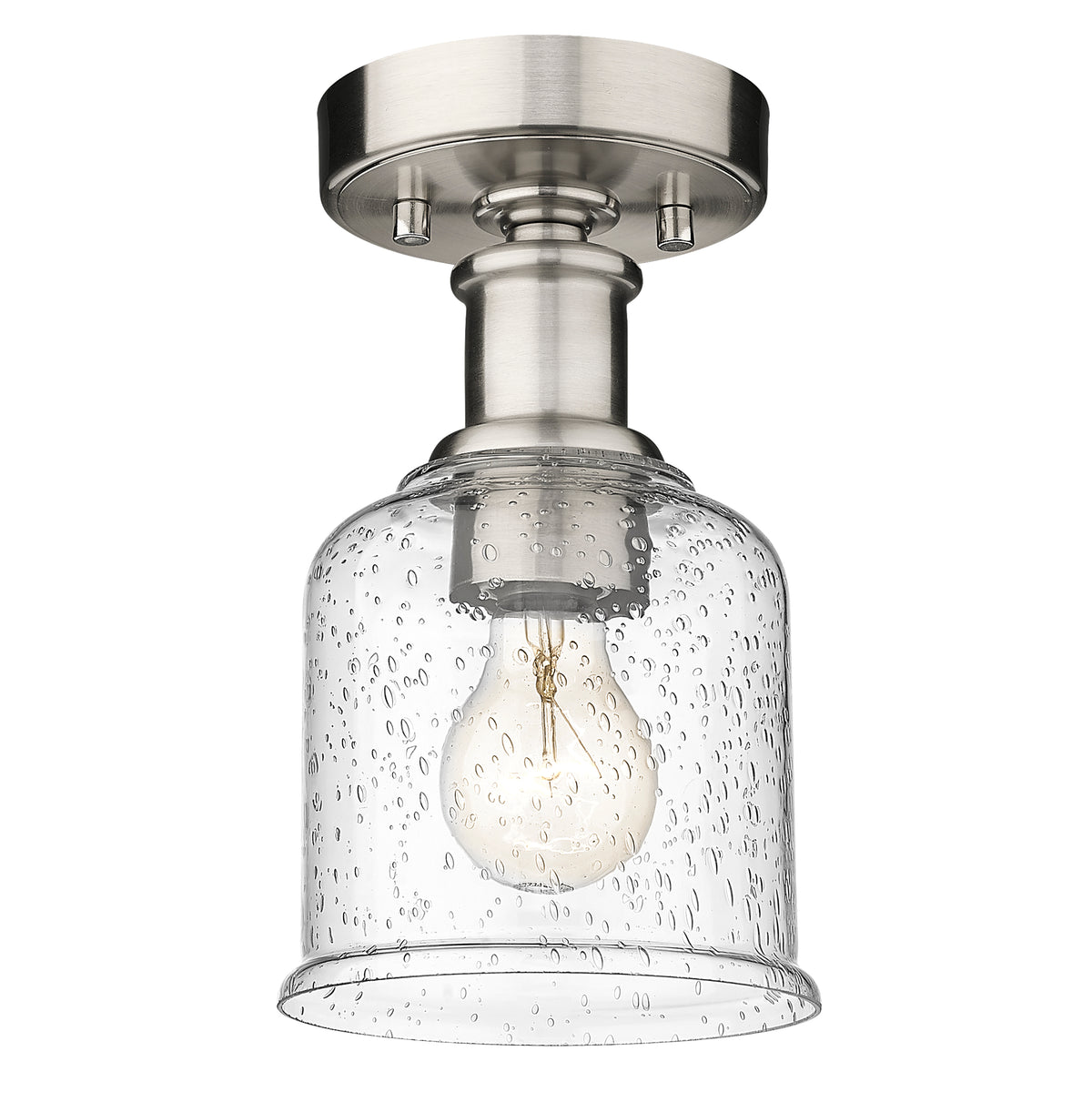 Semi-plafonnier Bryant Nickel brossé, Grené transparent – vue 4