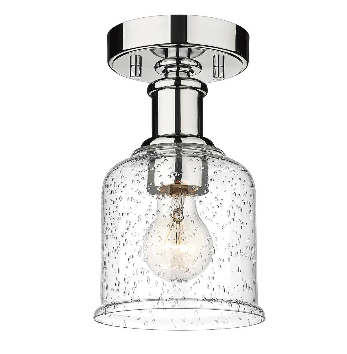 Semi-plafonnier Bryant Chrome, Grené transparent – vue 4