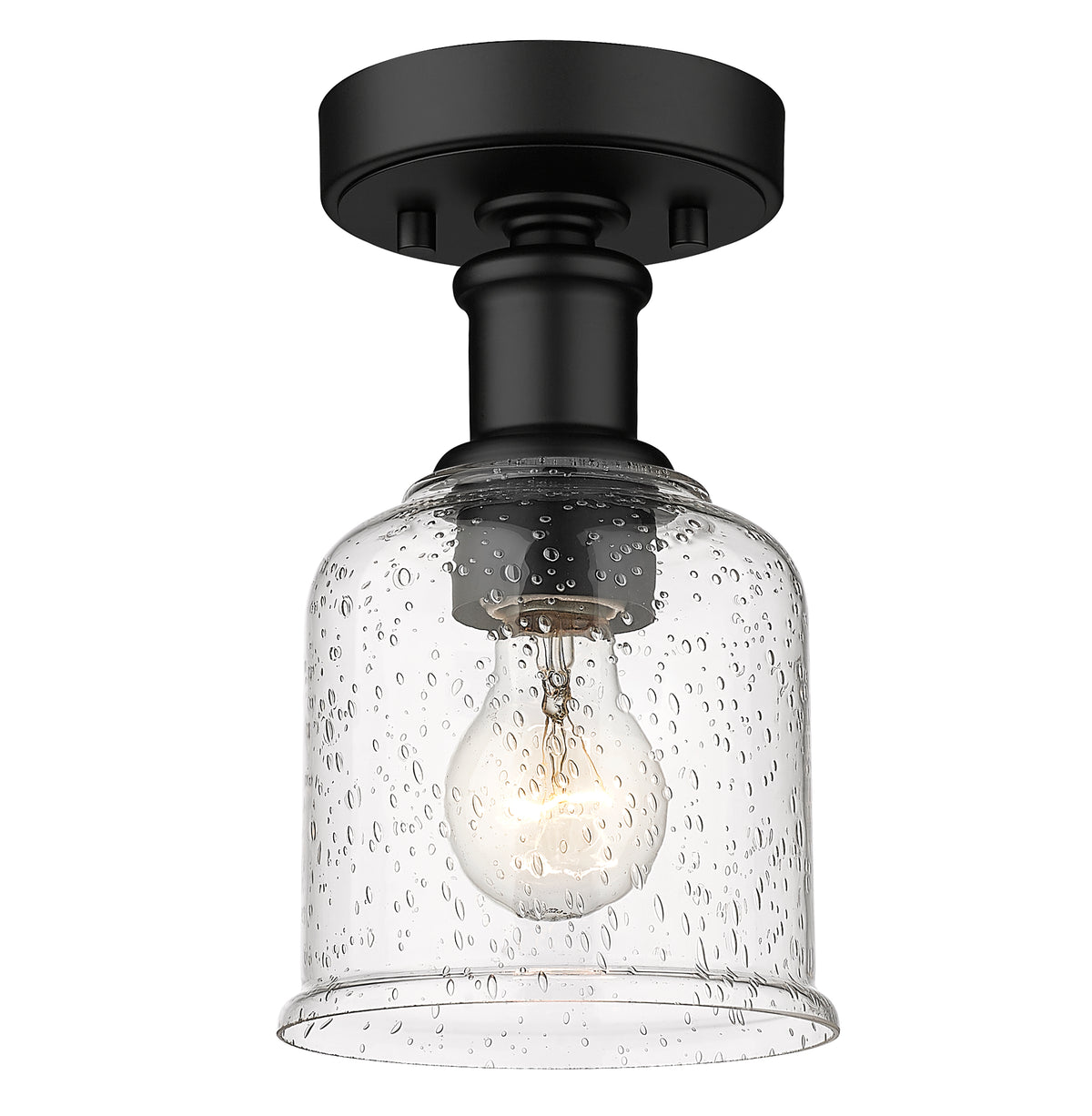 Semi-plafonnier Bryant Noir mat, Grené transparent – vue 4