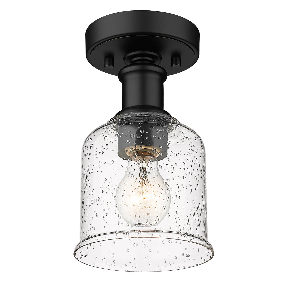 Semi-plafonnier Bryant Noir mat, Grené transparent – vue 5